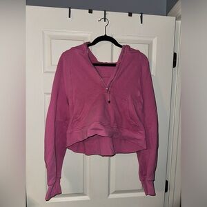 Lululemon Pink Scuba Half Zip Hoodie Size M/L